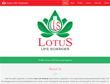 Tablet Screenshot of lotuslifesciences.com